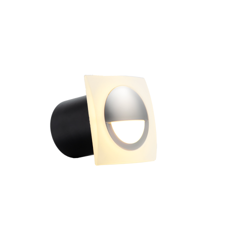 Recessed LED Stair light - Square Chrome 3W 3000K