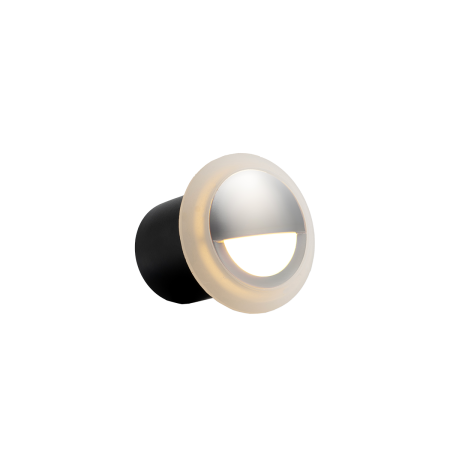 Recessed LED Stair light - Round Chrome 3W 3000K