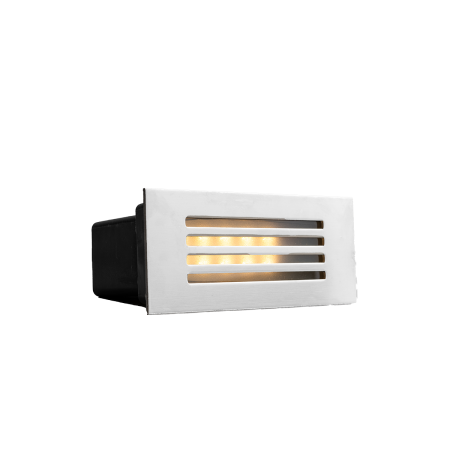 Recessed LED Stair light - Rectangle Horizontal Chrome 3W-S  3000K