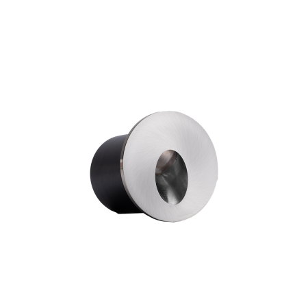 Recessed LED Stair light - Round Chrome 1W-S 3000K