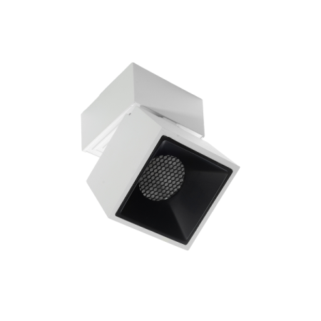 Surface Led Movable Cylinder Downlight Square Honeycomb White 3000K 10W